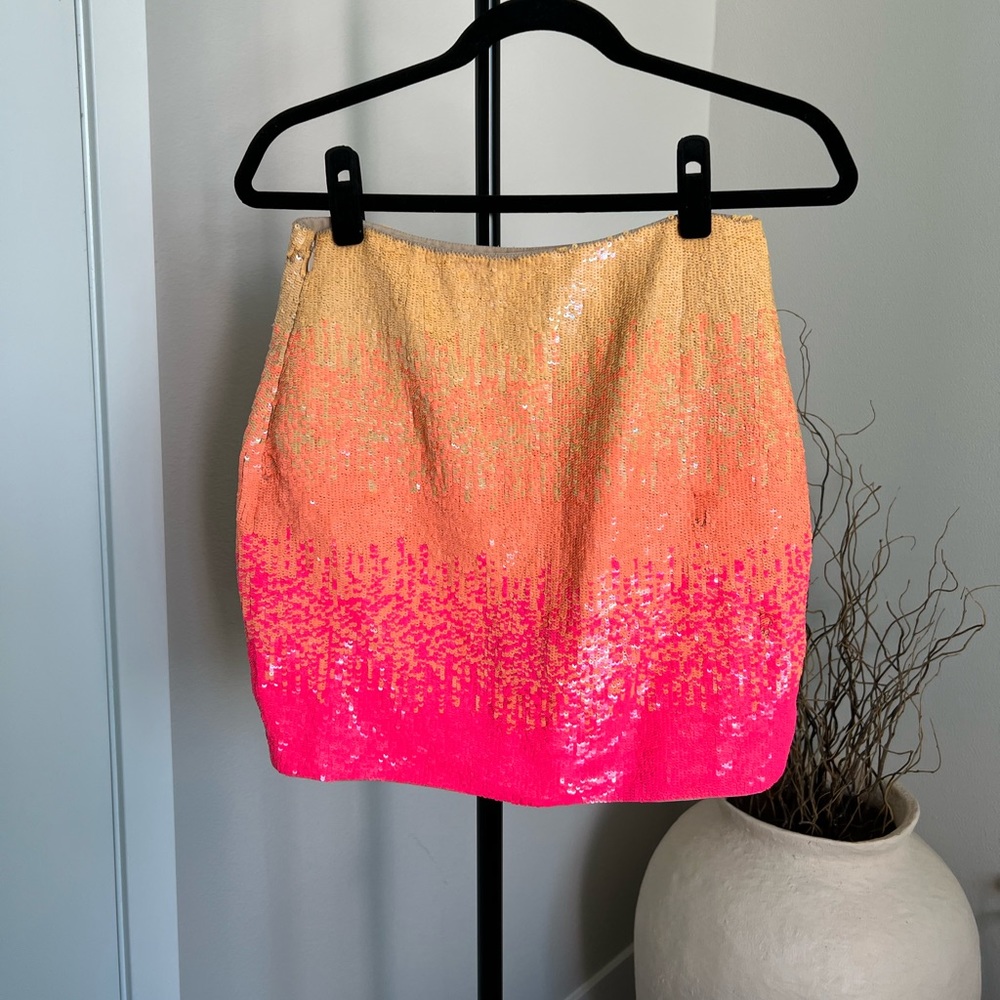 NEEDLE & THREAD Ombré Sequins Mini Skirt - Picture 3 of 4